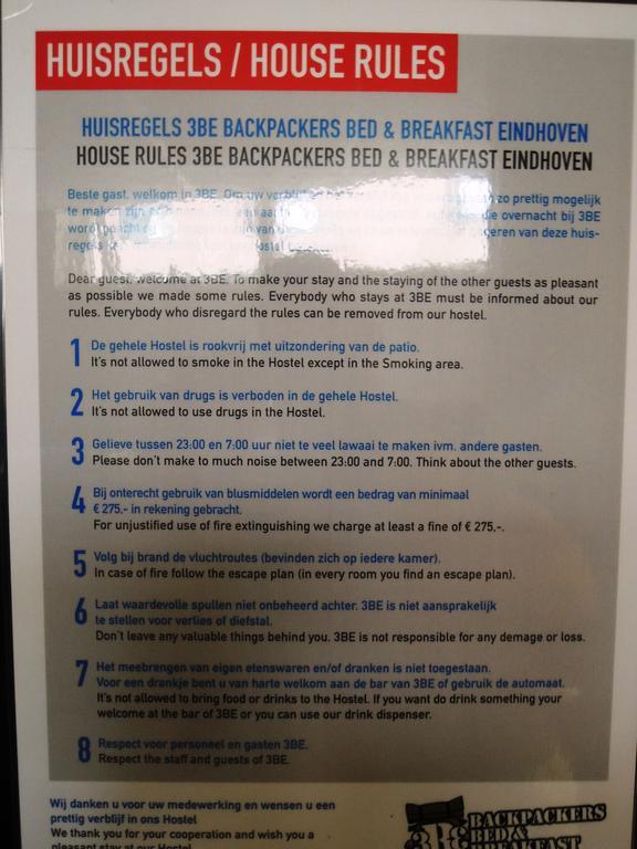 3Be Backpackers Bed & Breakfast Eindhoven Habitación foto
